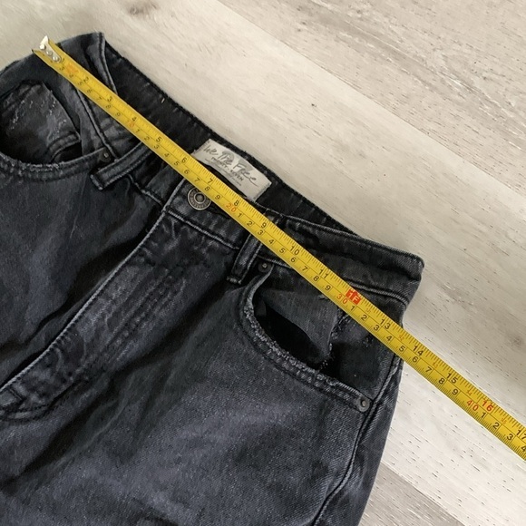 Free people we the free x CRVY straight shooter jeans size 27 black‎ Wash gray - Picture 13 of 16